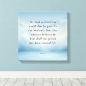 John 3:16 Bible Verse Image Leinwanddruck (Insitu (Holzboden))