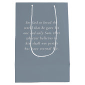 John 3:16 Bible Verse Image Mittlere Geschenktüte (Rückseite)