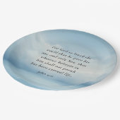 John 3:16 Bible Verse Image Pappteller (Schrägansicht)