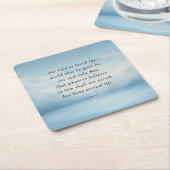 John 3:16 Bible Verse Image Rechteckiger Pappuntersetzer (angewinkelt)