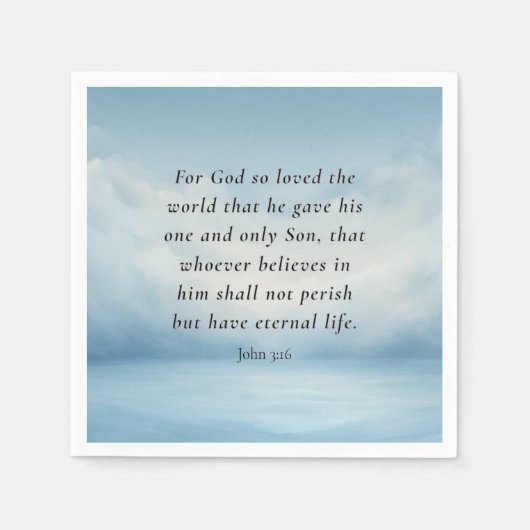 John 3:16 Bible Verse Image Serviette (Vorderseite)
