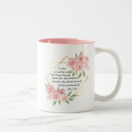 John 3:16 Bible Verse inspirierend Zweifarbige Tasse