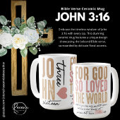 John 3:16 Bible Verse Keramik Tasse