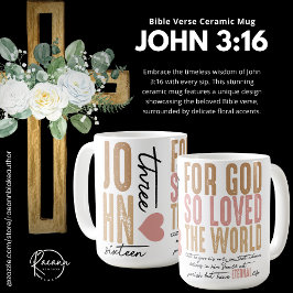 John 3:16 Bible Verse Keramik Tasse