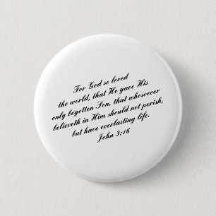 John 3:16 Bible Verse (KJV) Button