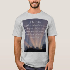 John 3:16 Bible Verse Men's Tee Shirt