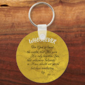 John 3.16 Bible Verse mit wem auch immer Schlüsselanhänger (Vorderseite)