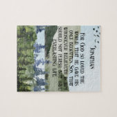 John 3 16 Bible Verse Nature Christlich Gift Name Puzzle (Horizontal)