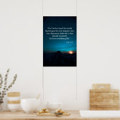 John 3:16 Bible Verse Night Blue Sky Poster (Küche)