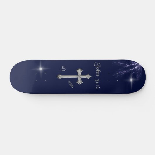 John 3:16 Bible verse Skateboard (Horizontal)
