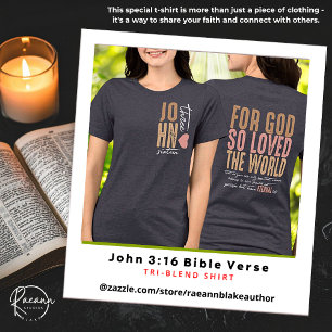John 3:16 Bible Verse Tri-Blend-Shirt Tri-Blend Shirt