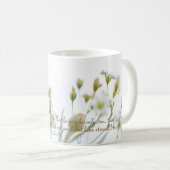 John 3:16 Bible Verse White Floral Beauty Kaffeetasse (VorderseiteRechts)