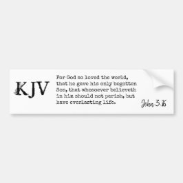 John 3:16 Bible Zitat - Kann individuell angepasst Autoaufkleber
