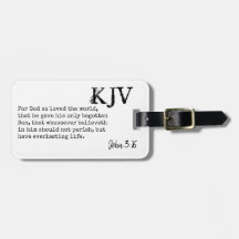 John 3:16 Bible Zitat - Kann individuell angepasst