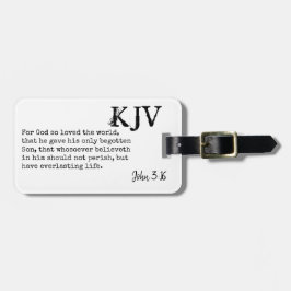 John 3:16 Bible Zitat - Kann individuell angepasst Gepäckanhänger