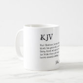 John 3:16 Bible Zitat - Kann individuell angepasst Kaffeetasse (Vorderseite Links)