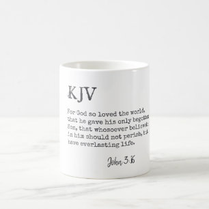 John 3:16 Bible Zitat - Kann individuell angepasst Kaffeetasse