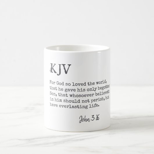 John 3:16 Bible Zitat - Kann individuell angepasst Kaffeetasse (Mittel)