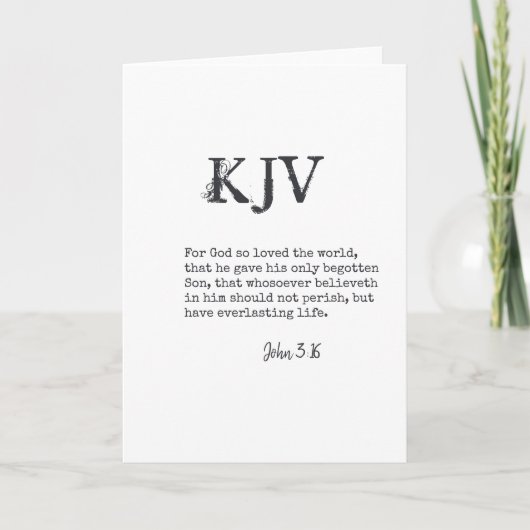 John 3:16 Bible Zitat - Kann individuell angepasst Karte (Vorderseite)