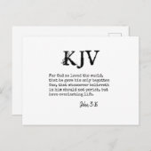 John 3:16 Bible Zitat - Kann individuell angepasst Postkarte (Vorne/Hinten)