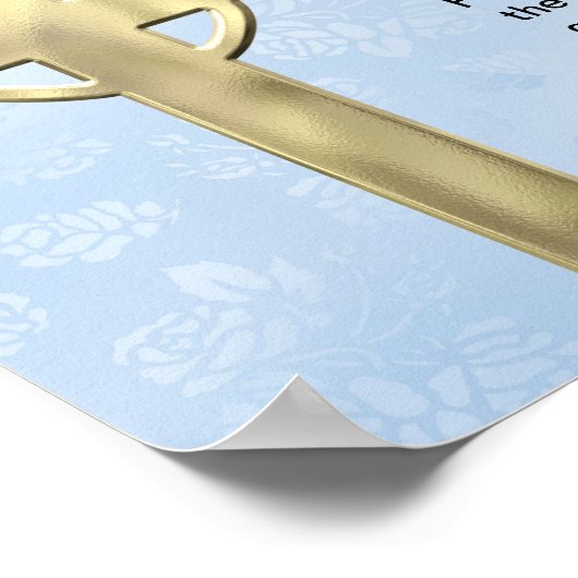 John 3:16 (blau) poster (Ecke)