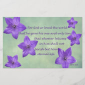 John 3:16 briefpapier (Vorderseite)