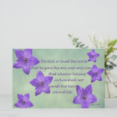 John 3:16 briefpapier (Stehend Vorderseite)