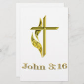 John 3:16 briefpapier (Vorne/Hinten)