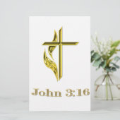 John 3:16 briefpapier (Stehend Vorderseite)