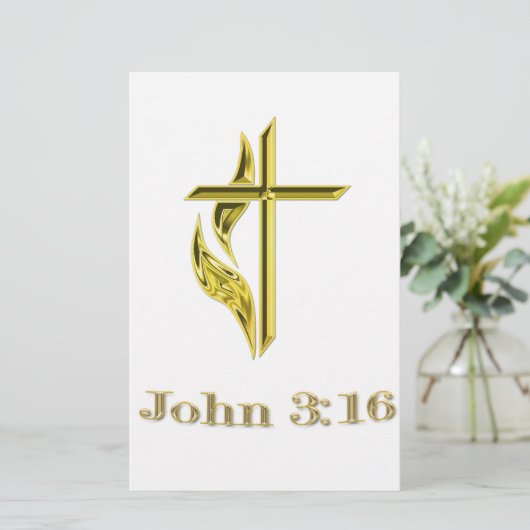 John 3:16 briefpapier (Stehend Vorderseite)
