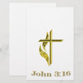 John 3:16 briefpapier (Vorne/Hinten)