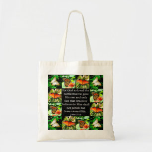JOHN 3:16 BUTTERFLY-DESIGN TRAGETASCHE