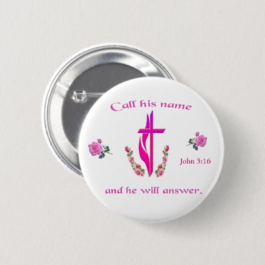 John 3:16 button (Vorne & Hinten)