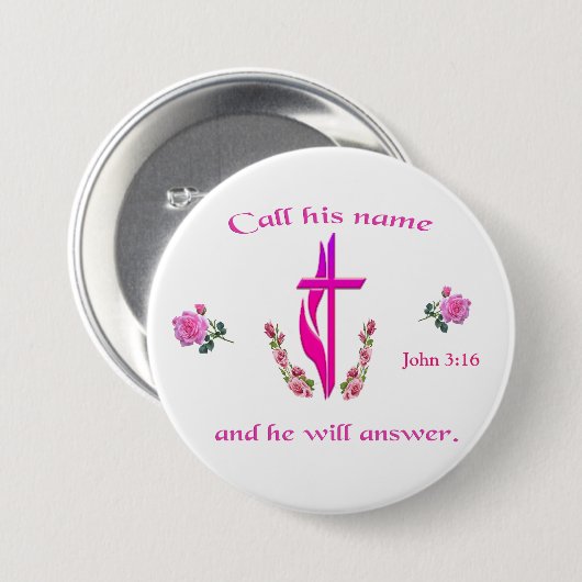 John 3:16 button (Vorne & Hinten)