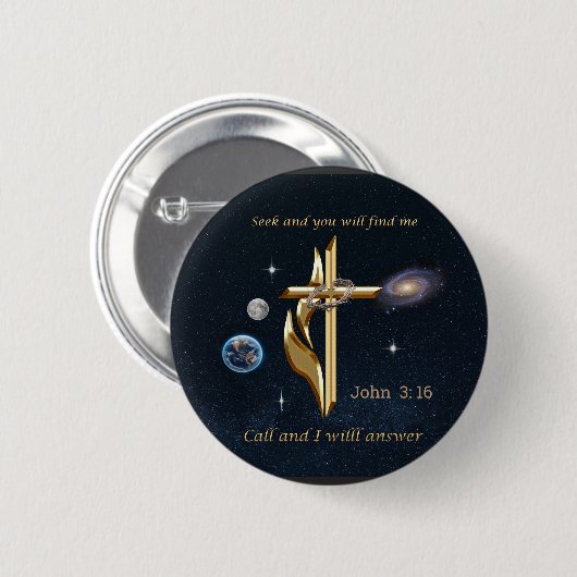 John 3:16 button (Vorne & Hinten)
