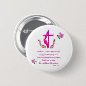 John 3:16 button (Vorne & Hinten)