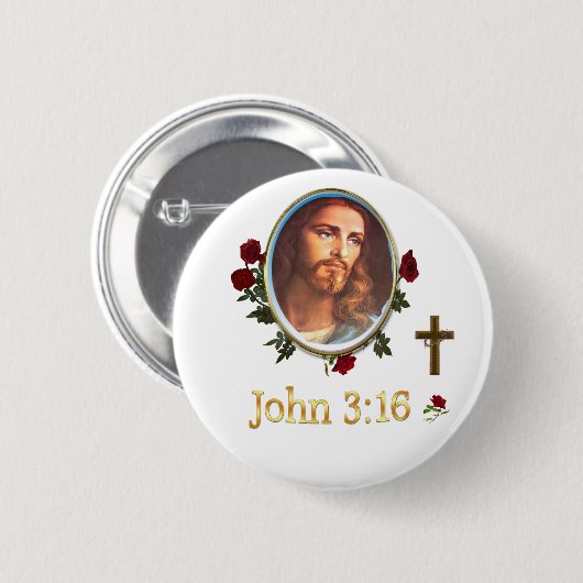 John 3:16 button (Vorne & Hinten)