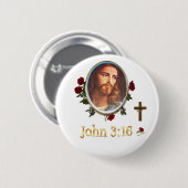 John 3:16 button (Vorne & Hinten)
