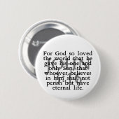 John 3:16 button (Vorne & Hinten)