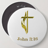 John 3:16 button (Vorne & Hinten)