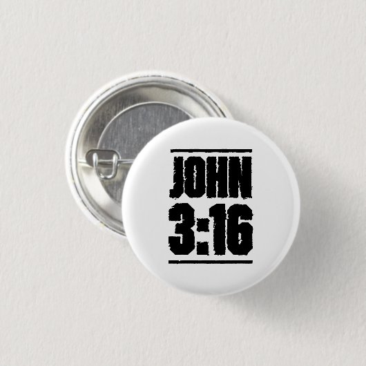 John 3:16 Christlich Bibelverse Button (Vorne & Hinten)
