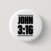 John 3:16 Christlich Bibelverse Button (Vorderseite)