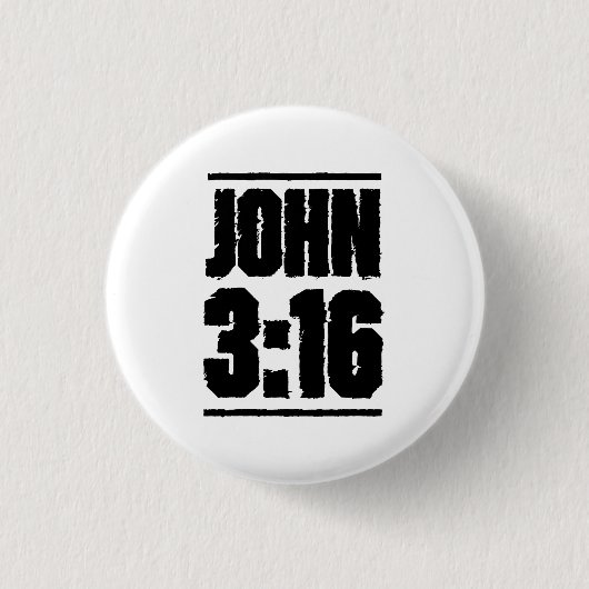 John 3:16 Christlich Bibelverse Button (Vorderseite)