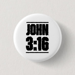 John 3:16 Christlich Bibelverse Button