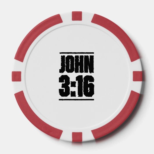John 3:16 Christlich Bibelverse Pokerchips (Vorderseite)