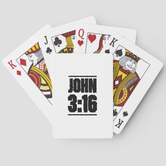 John 3:16 Christlich Bibelverse Spielkarten (Rückseite)