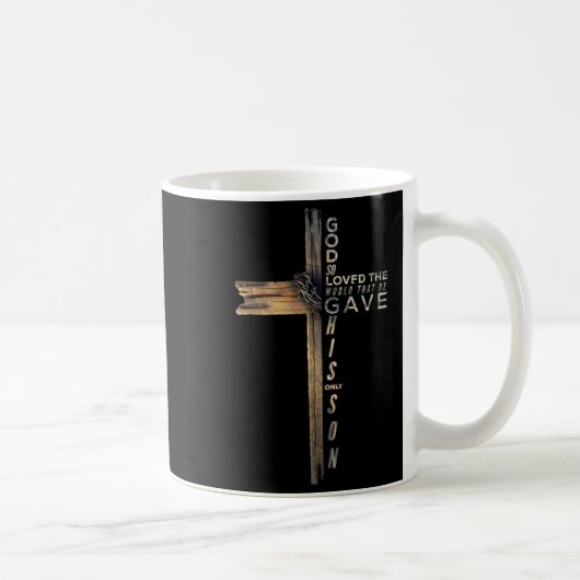John 3_16 Christlich Cross Bible Kaffeetasse (Rechts)
