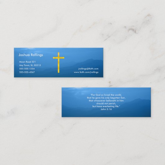 John-3:16 - christlich mini visitenkarte (Vorne/Hinten)