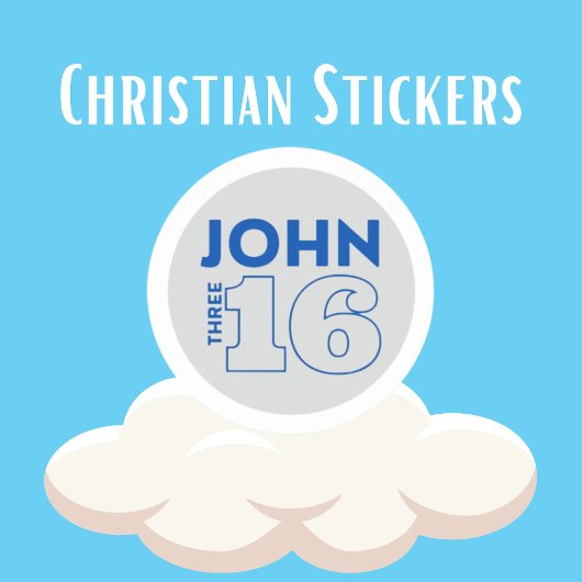 John 3:16 Christlich Stickers