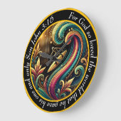 John 3:16 Christlich Surfer Ride Eine großartige W Große Wanduhr (Winkel)